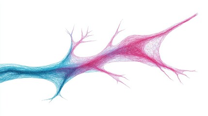 Obraz premium Neural Network Abstract, AI, Data, Futuristic Art - technology medical