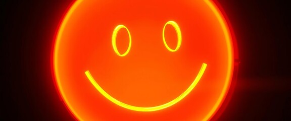Glowing smiley carved into a radiant orange, radiating joy,  bright,  smile face