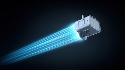 Quantum Computing Device | Blue Light | Futuristic Tech