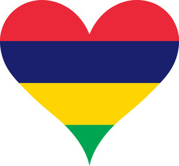 Heart Flag Mauritius, Heart Mauritius Flag