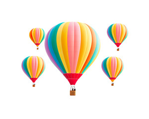 Naklejka premium colorful hot air balloons