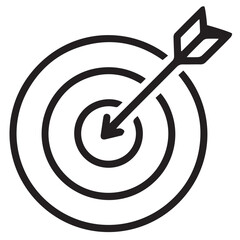 Goal Achievement Icon – Precision, Strategy, Success Idea