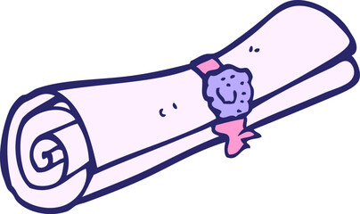 cartoon scroll in bright neon color