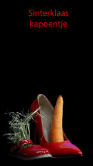 Dutch tradition putting out shoe for Sinterklaas 