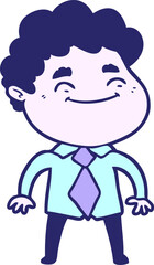 Obraz premium cartoon friendly man in bright neon color