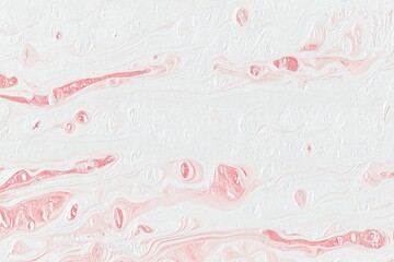 Delicate, blush-toned swirls and streaks on a textured white background