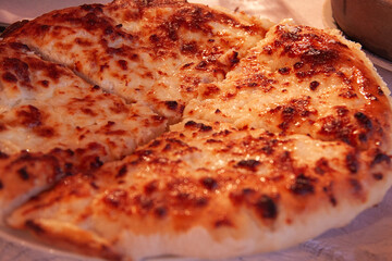 hot sliced, close-up, Imeretian khachapuri, Georgian cuisine, no people,