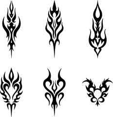 Naklejka premium tribal, abstract, symbol, tattoo design, mystic, vector design