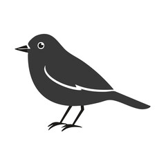 Obraz premium Charming Bird Silhouette: Simplistic Elegance for Nature-Inspired Designs and Minimalist Appeal