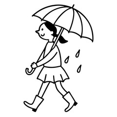 Women an with umbrella, Rainy days woman walk with an umbrella, woman with umbrella