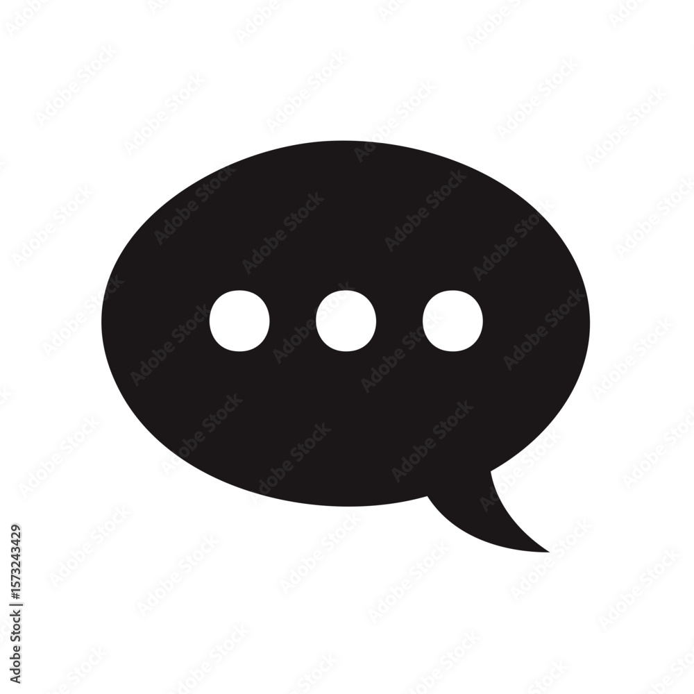 Poster ellipsis inside a speech bubble signifies someone is typing a message in an online chat or conversat
