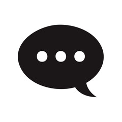 Fototapeta premium Ellipsis inside a speech bubble signifies someone is typing a message in an online chat or conversation.