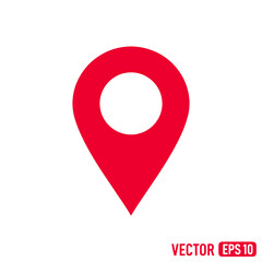 Location or map pin icon symbol. vector illustration