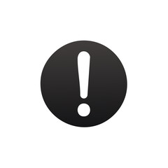 Warning Sign Symbol of Exclamation Point Black Circle Caution Hazard Alert Attention