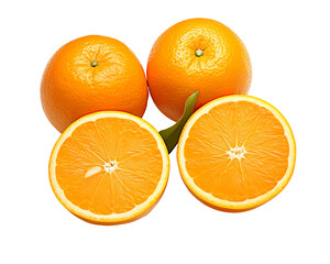 Delicious tangerines cut out
