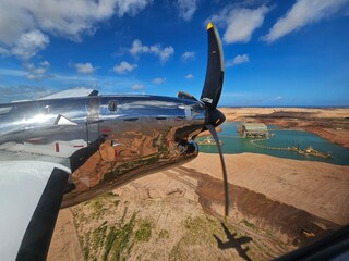 aerial view of the plane