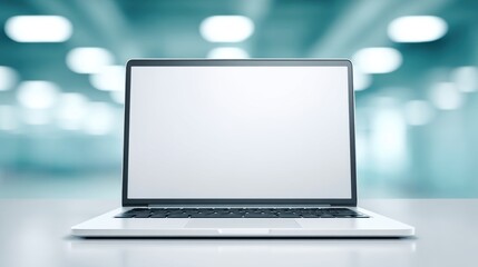 Fototapeta premium Laptop Mockup - Business Technology, Blank Screen, Computer