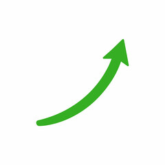 Green arrow curving upwards indicating growth and positive progress