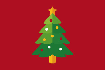 christmas tree vector illustration