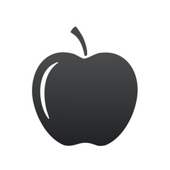 Fototapeta premium Stylized Dark Apple Icon Graphic Design Vector Illustration