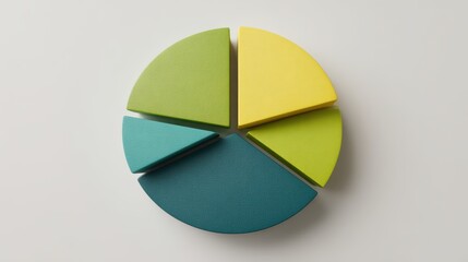 Fototapeta premium Pie Chart Data Visualization - Business Statistics & Analysis