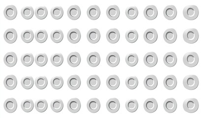 Grid of light gray circular objects