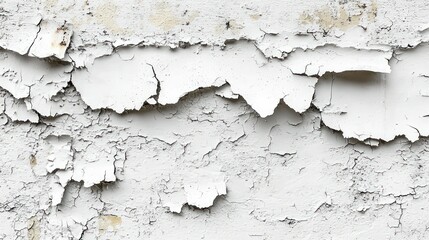 Obraz premium Peeling white paint on a surface. Cracked, textured, weathered