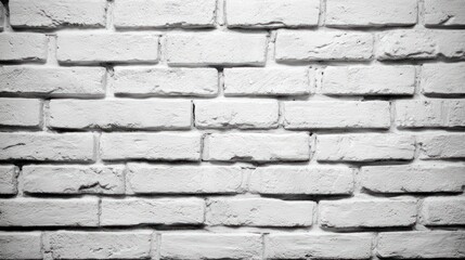 Obraz premium Whitewashed brick wall, evenly lit, showcasing texture and pattern