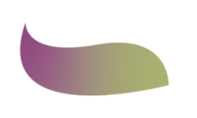 Photo of a curved abstract shape with a gradient of purple and green creates a modern and artistic design element isolated on transparent background