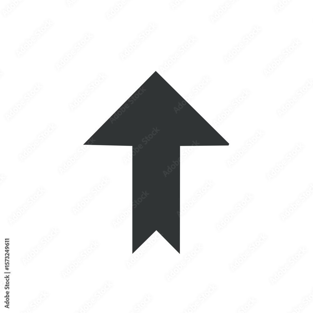 Poster forward arrow directional navigation guide and pointer symbol vector graphic