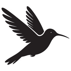 Obraz premium Humming bird silhouette vector art illustration, Wildlife