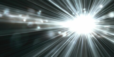 Fototapeta premium Glowing white rays of light in transparent lens flare PNG format