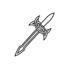 Obraz premium Celtic blade line art