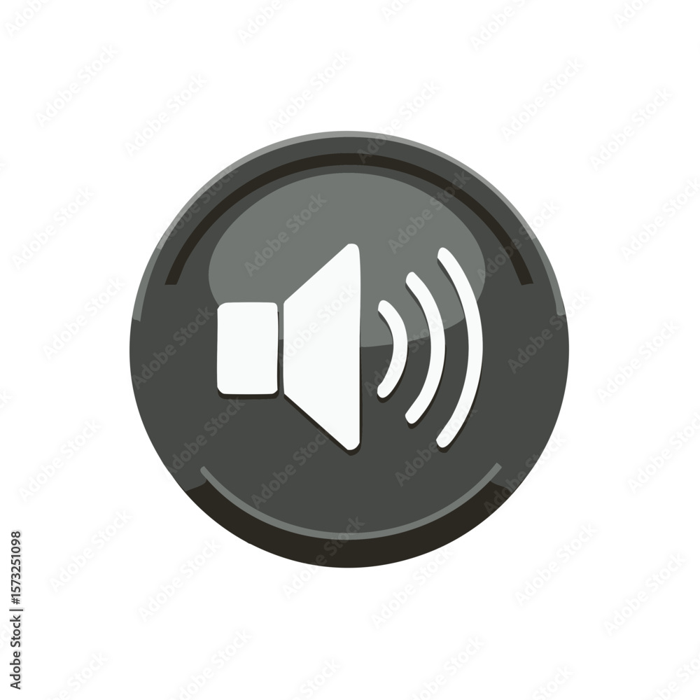 Aufkleber sound volume button icon illustration for user interface design