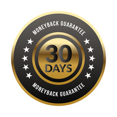 Money back guarantee rubber stamp badge logo