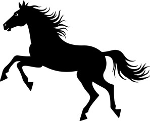 Obraz premium Silhouette of a Galloping Horse