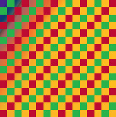 Simple colorful chess board design featuring bright squares in vibrant hues. Perfect for educational, decorative, or multi-purpose backgrounds, game concepts, and modern graphic projects.