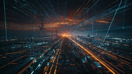 Digital cyber security attack concept