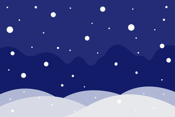 winter landscape with snow