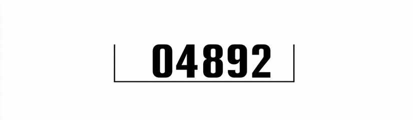 Four-digit number on a white background