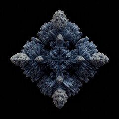 Intricate design with shades of blue