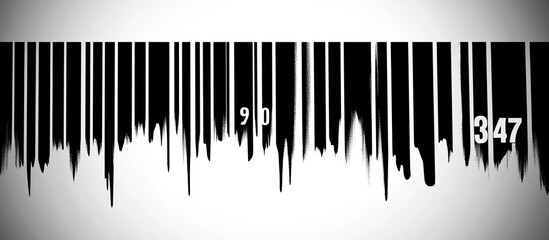 Abstract barcode with dripping effect