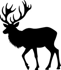 Obraz premium Silhouettes of Two Deer with Antlers