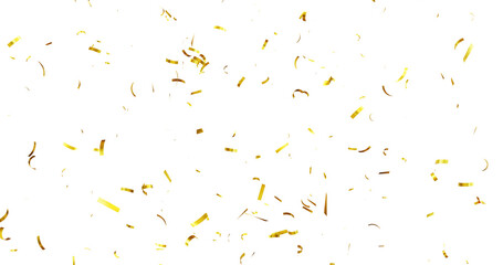 Confetti Transparent Background. Confeti Failling White Background. 3d Rendering Transparent  Gold Confeti. Colorful bright confetti isolated on transparent background. gold confetti transparent bg