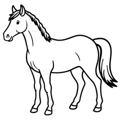 Horse silhouette isolated on transparent background