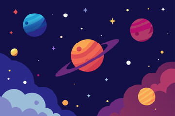 space seamless pattern