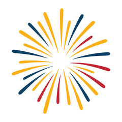 firework on white background