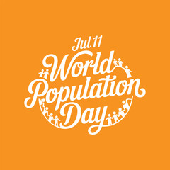 World population day. July 11. Vector illustration, banner, greeting card or poster of world population day 