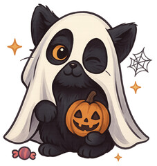 Black Cat Ghost Costume – Halloween