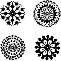 Elegant Floral & Mandala Ornament Vector Design Set

